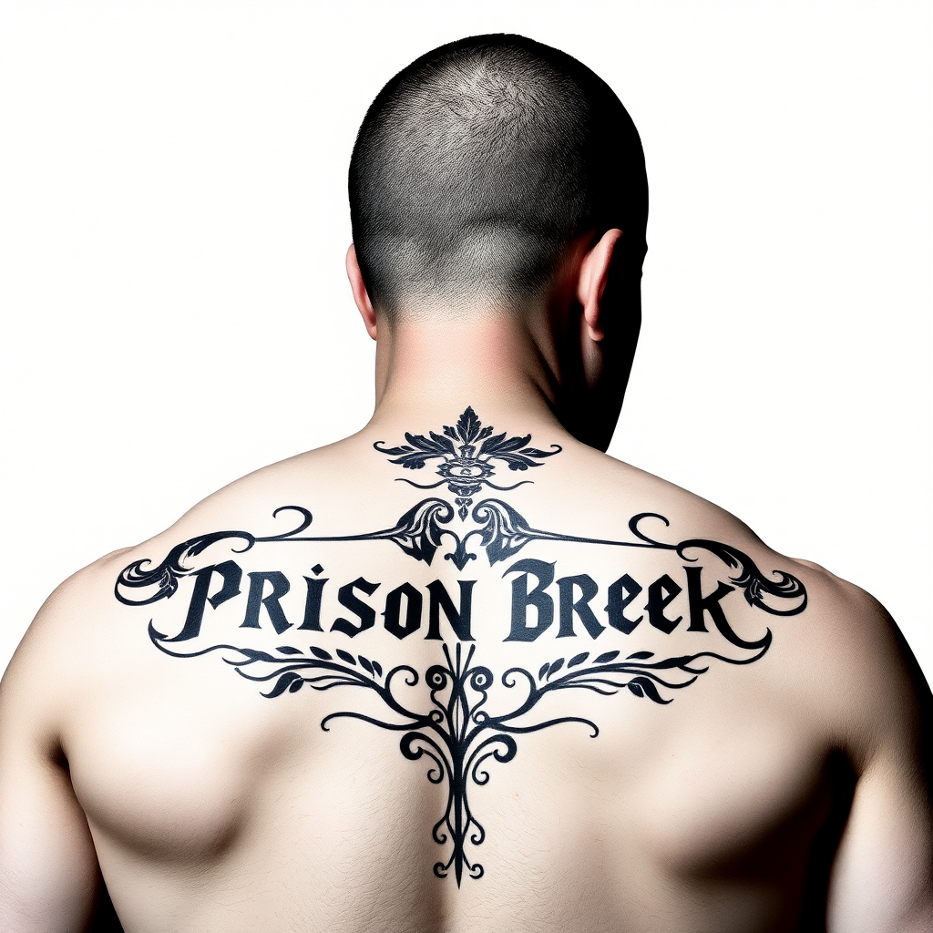 Fox's Prison Break character, Micheal Scofield's back tattoo in a template form