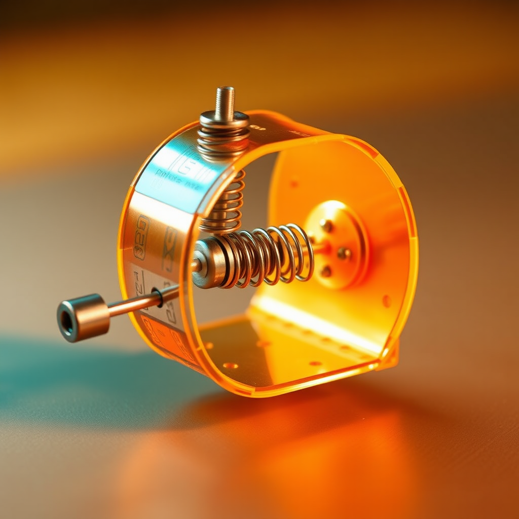 A device driven by a spring that can continue to rotate relying on inertia after the spring energy is released.