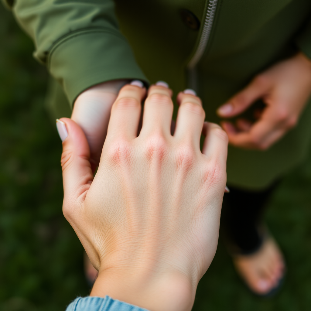 a woman's hand.