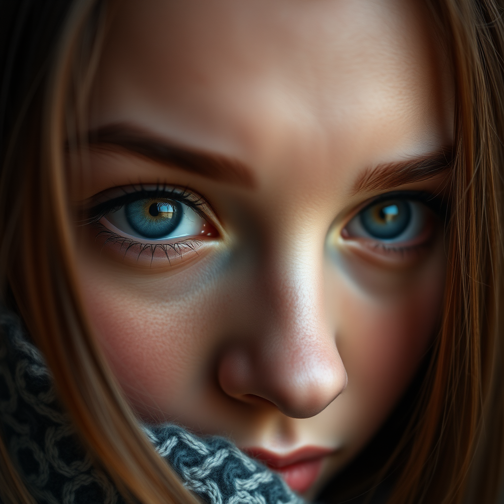 The eyes of a beautiful young woman. closup photo