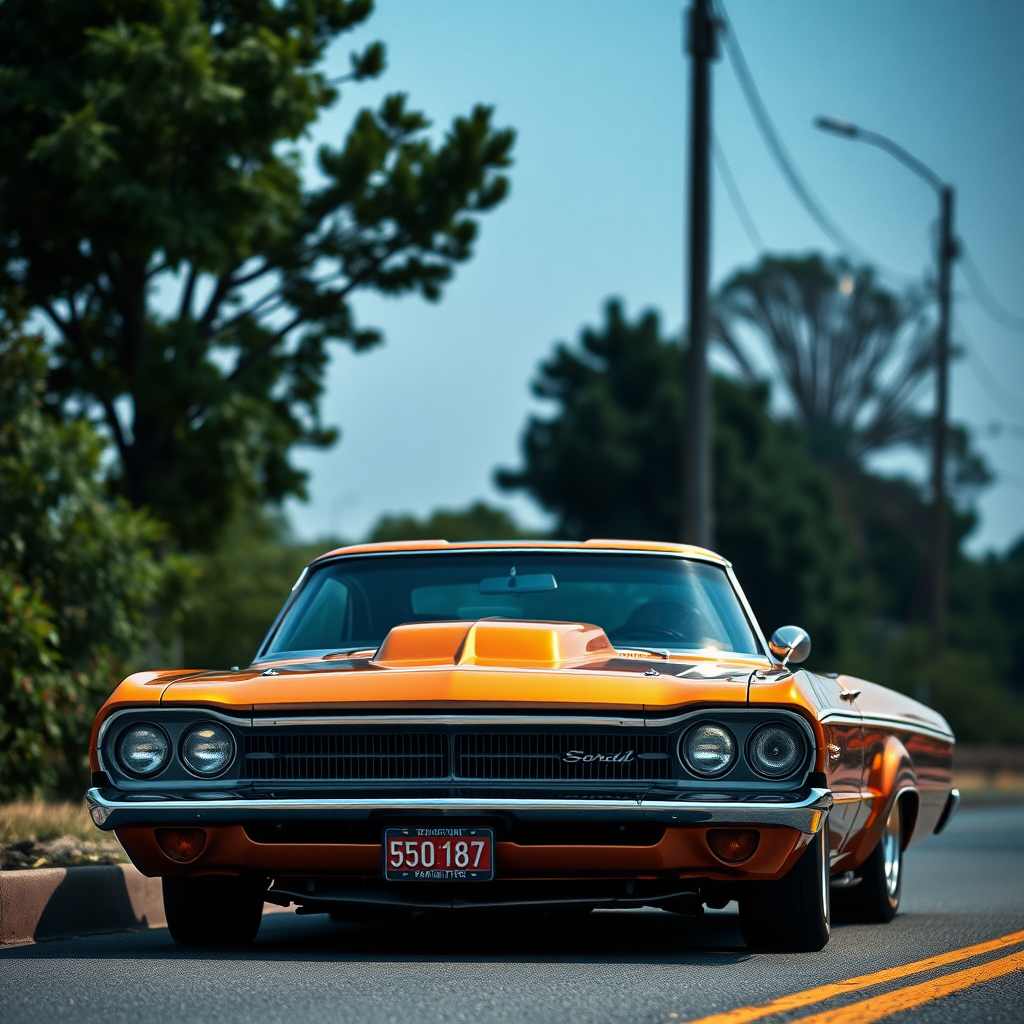 the drag car is parked on the side of the road, inspired by Taiyō Matsumoto, tumblr, restomod, nd4, c4 metallic shine classic american low rider ford