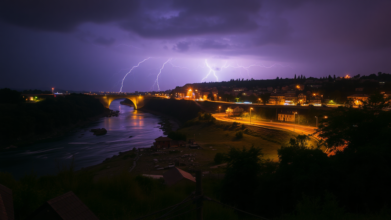 photo,lightning,river