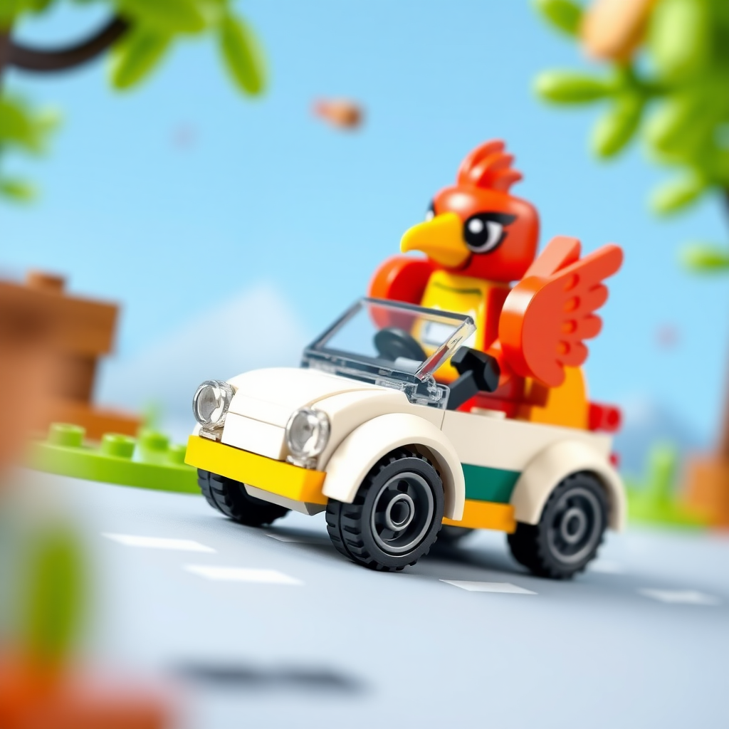 Bird drive LEGO car