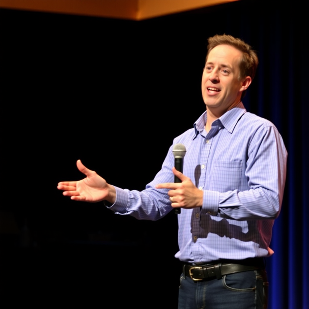 Jerry Seinfeld doing standup

“What’s the deal with air conditioning”