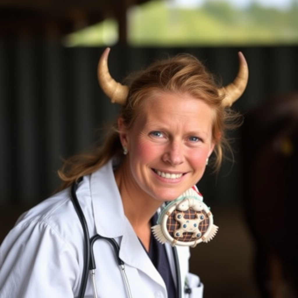 Danish, female veterinarian, cattle