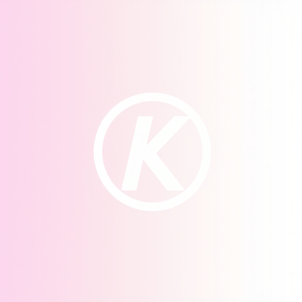 generate a simple vector logo with a "K" within a circle for a marketing agency