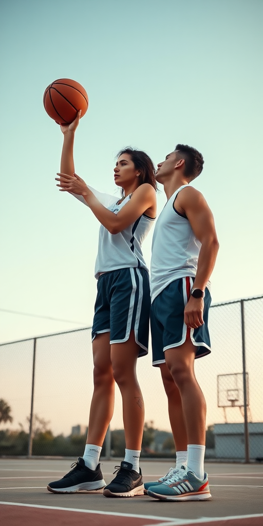 tall basketball woman with her short boyfriend