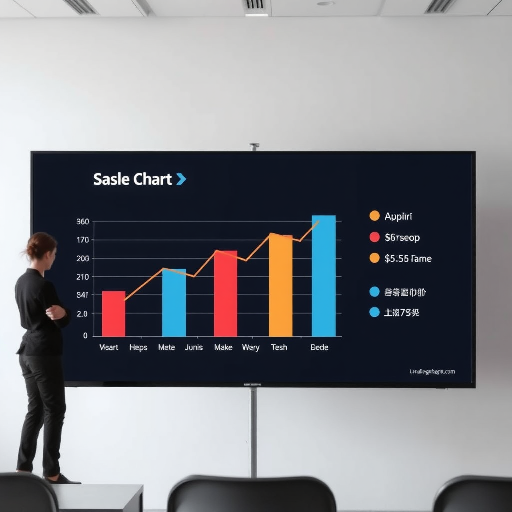 a sales chart presentation