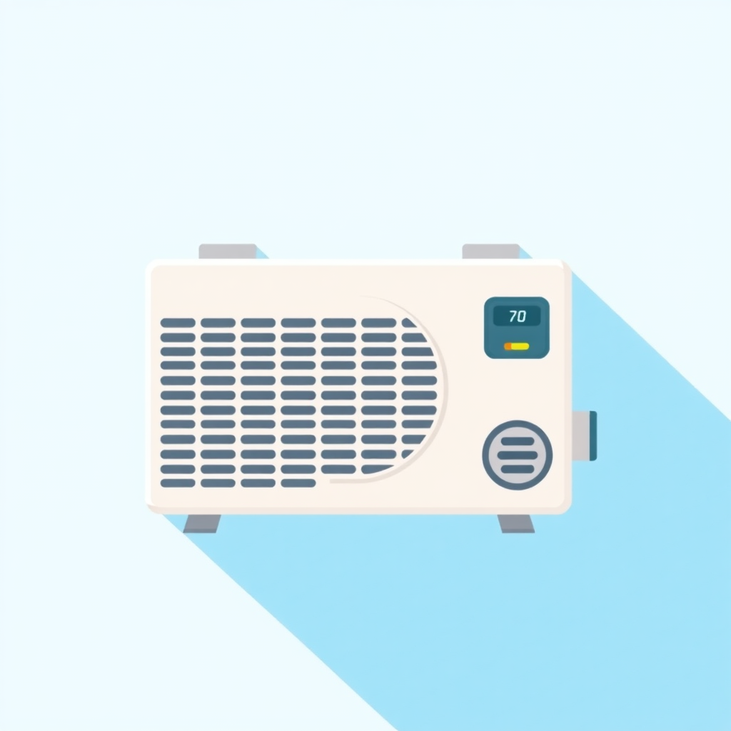 flat icon of air conditioning condenser