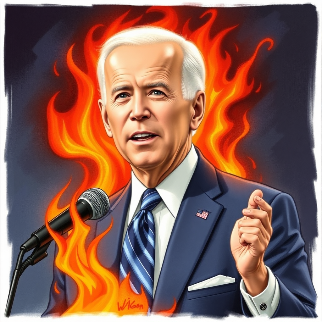 Joe Biden is on fire.