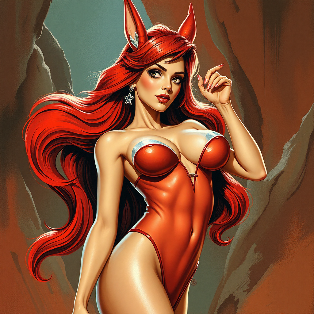 Imagine: if Frank Frazetta had originally painted Jessica Rabbit for adult comics