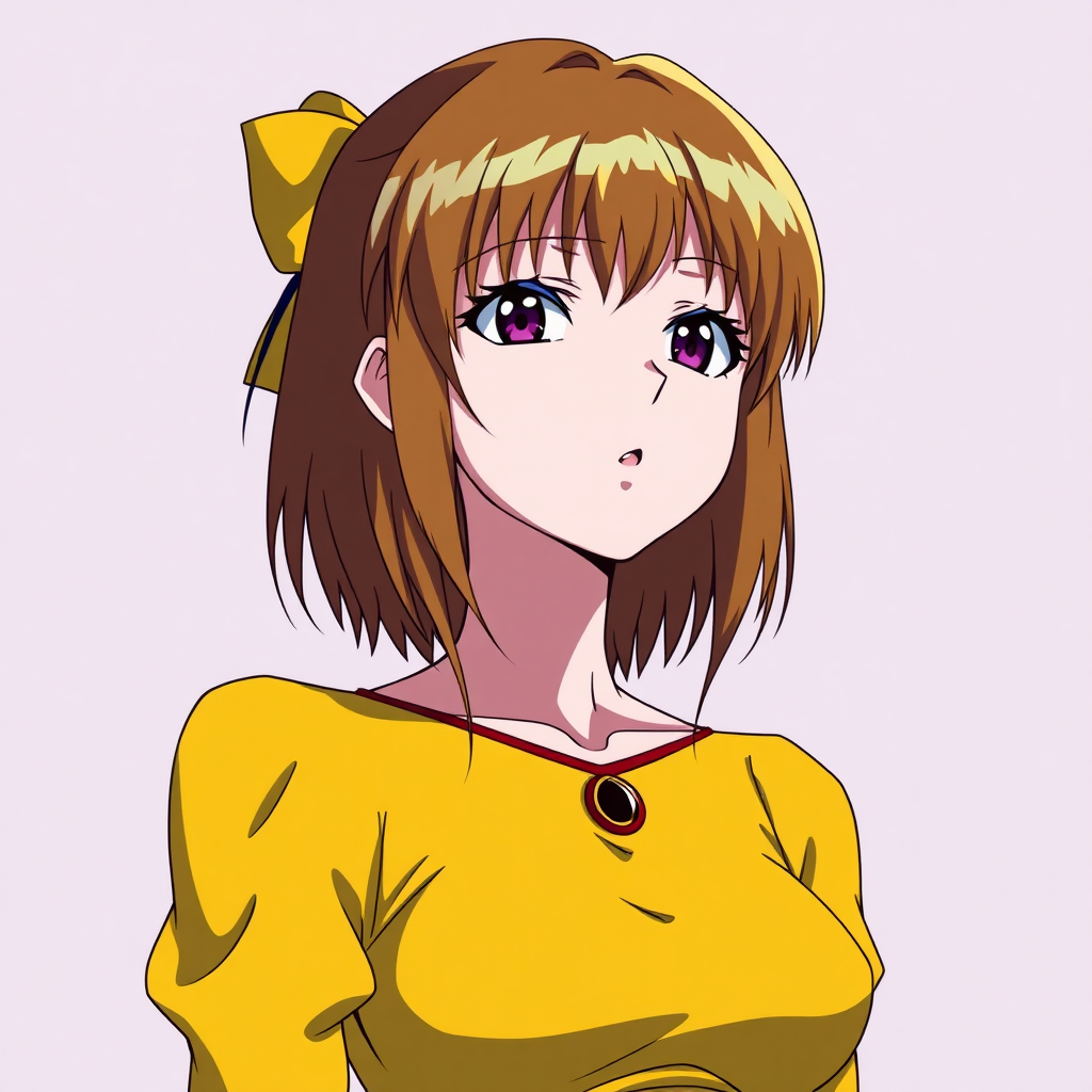 Neon Genesis Evangelion, Asuka with a yellow dress