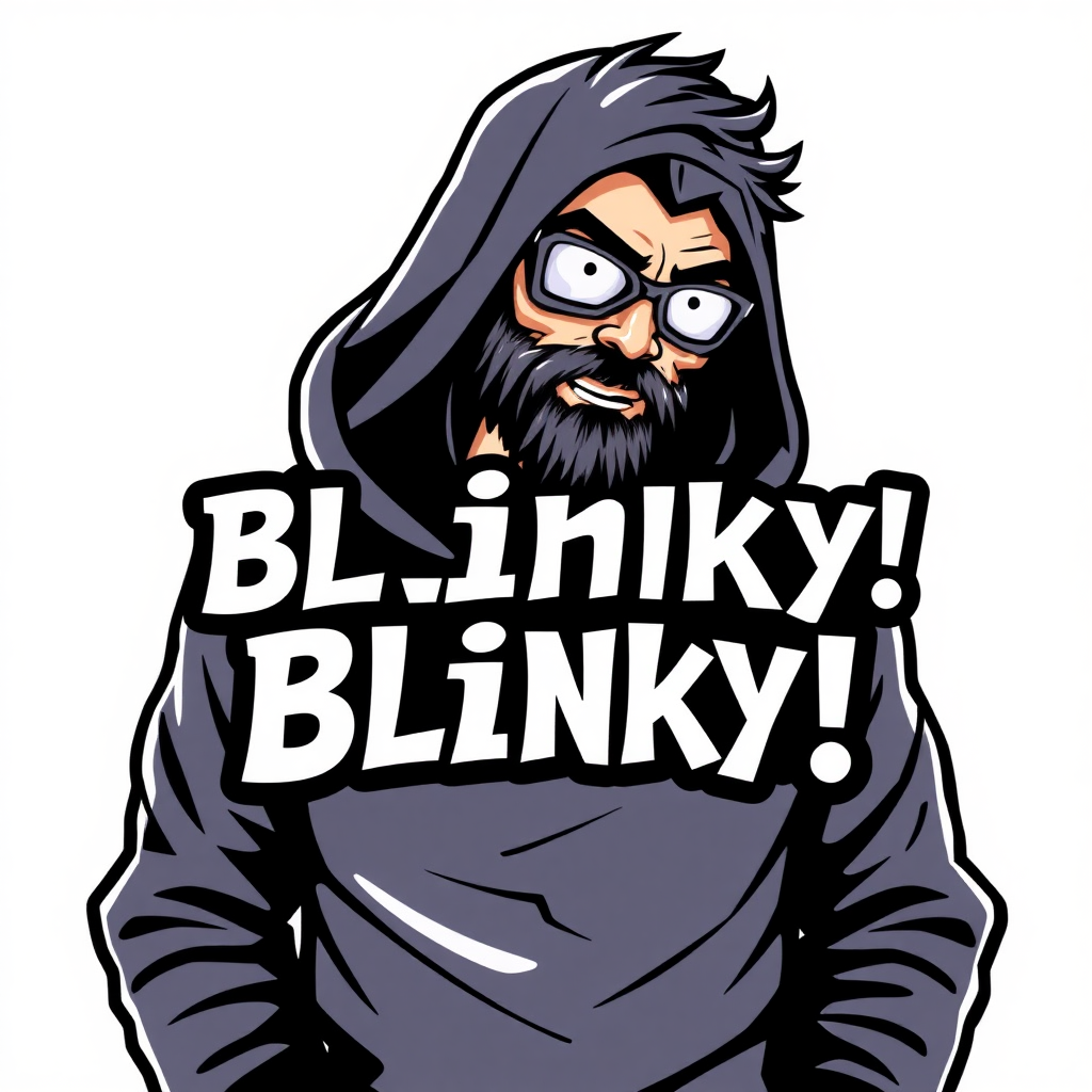 Create a logotype for a user with a name "Bl1nky!