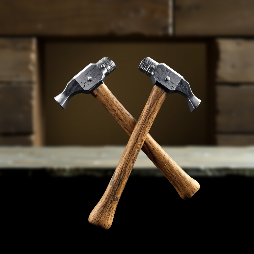 two hammers crossed