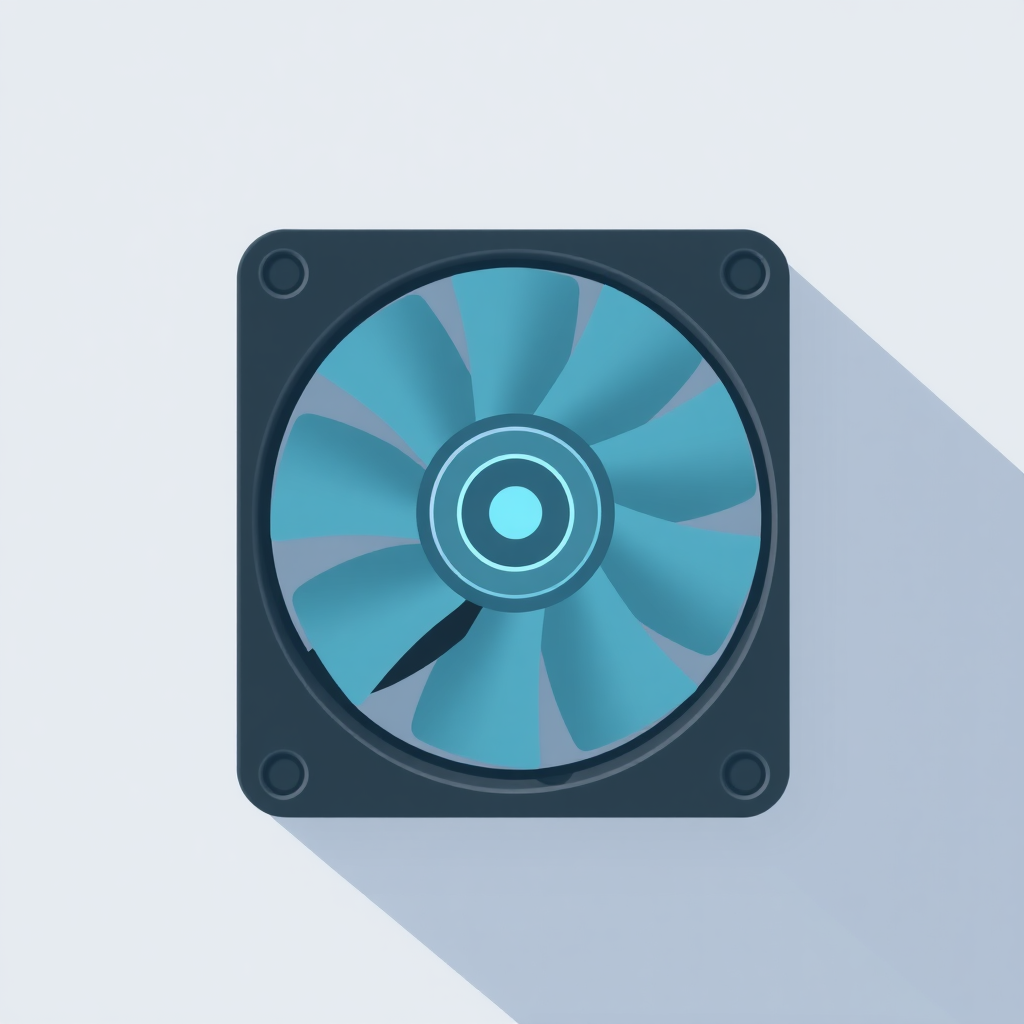 flat icon of a pc fan