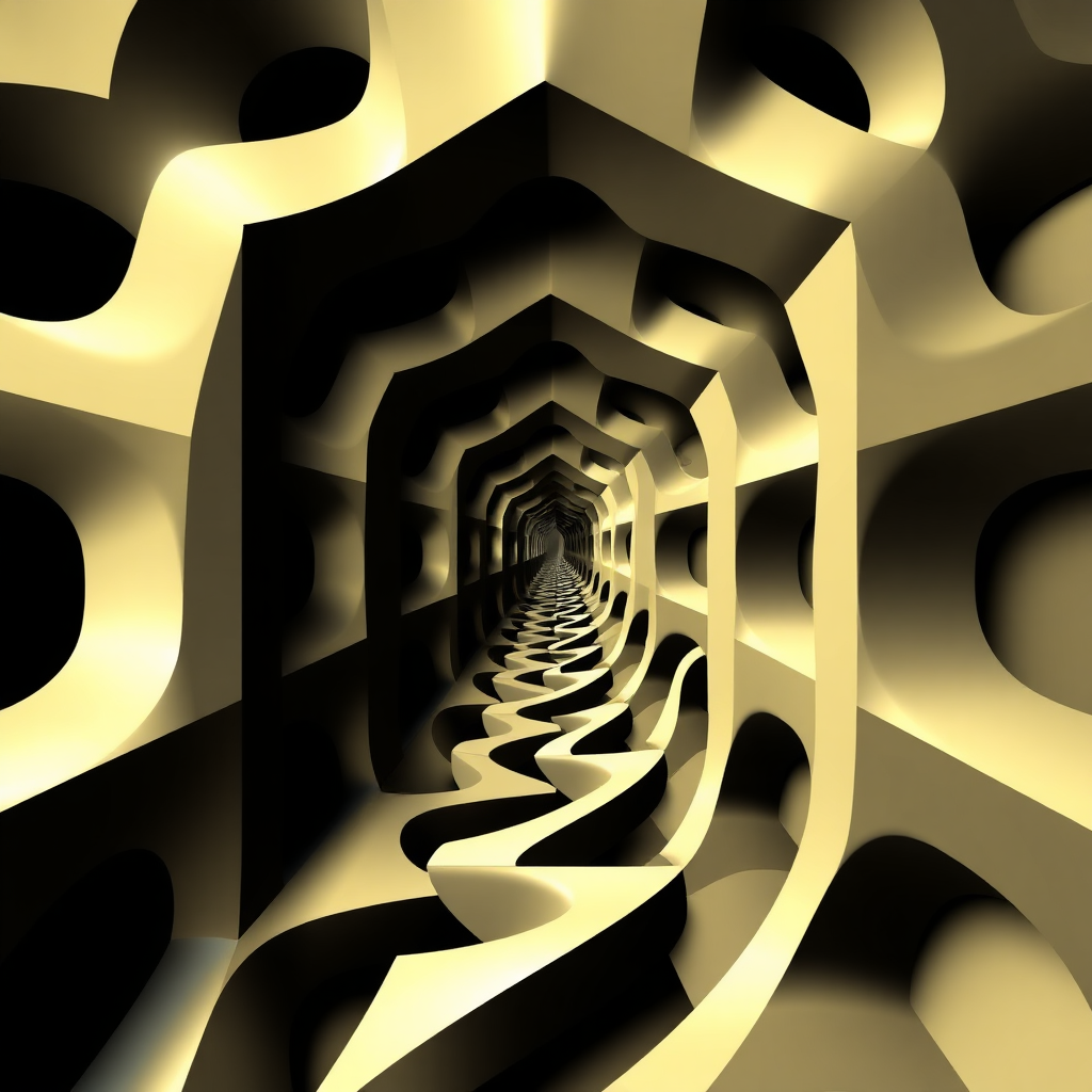 Create a picture in "Maxfield Escher" style.