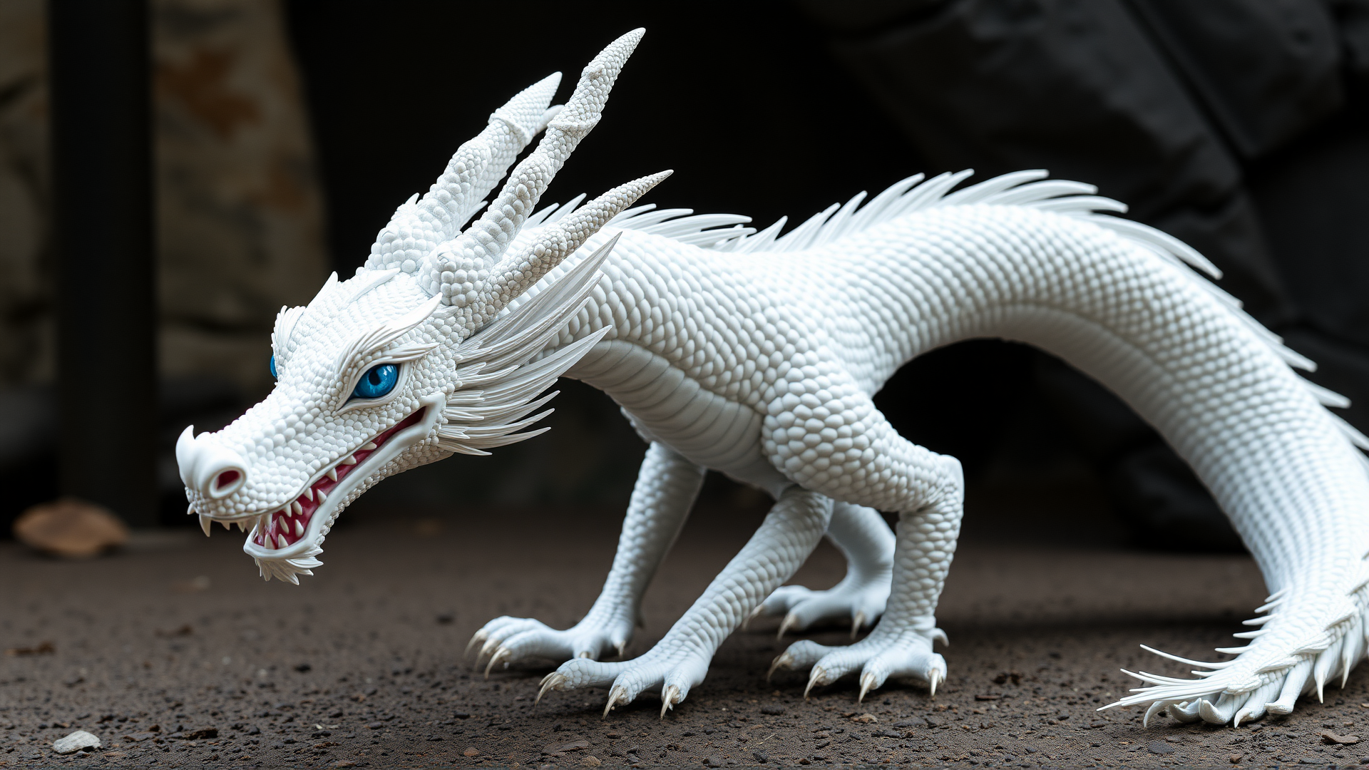 photo, blue-eyes white dragon, full body