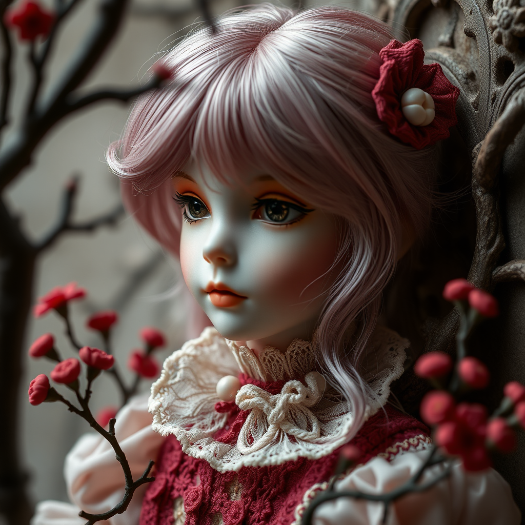 a porcelain doll, artists doll, bjd, high quality photo, intricate environment, ultra-detailed, impressionistic, dynamic composition, artistic photograph, matte texture