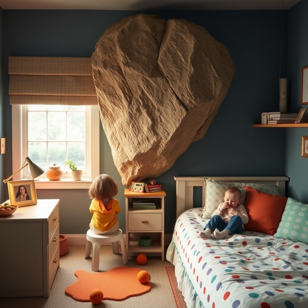 parents very overreacting to finding a rock in childrens room