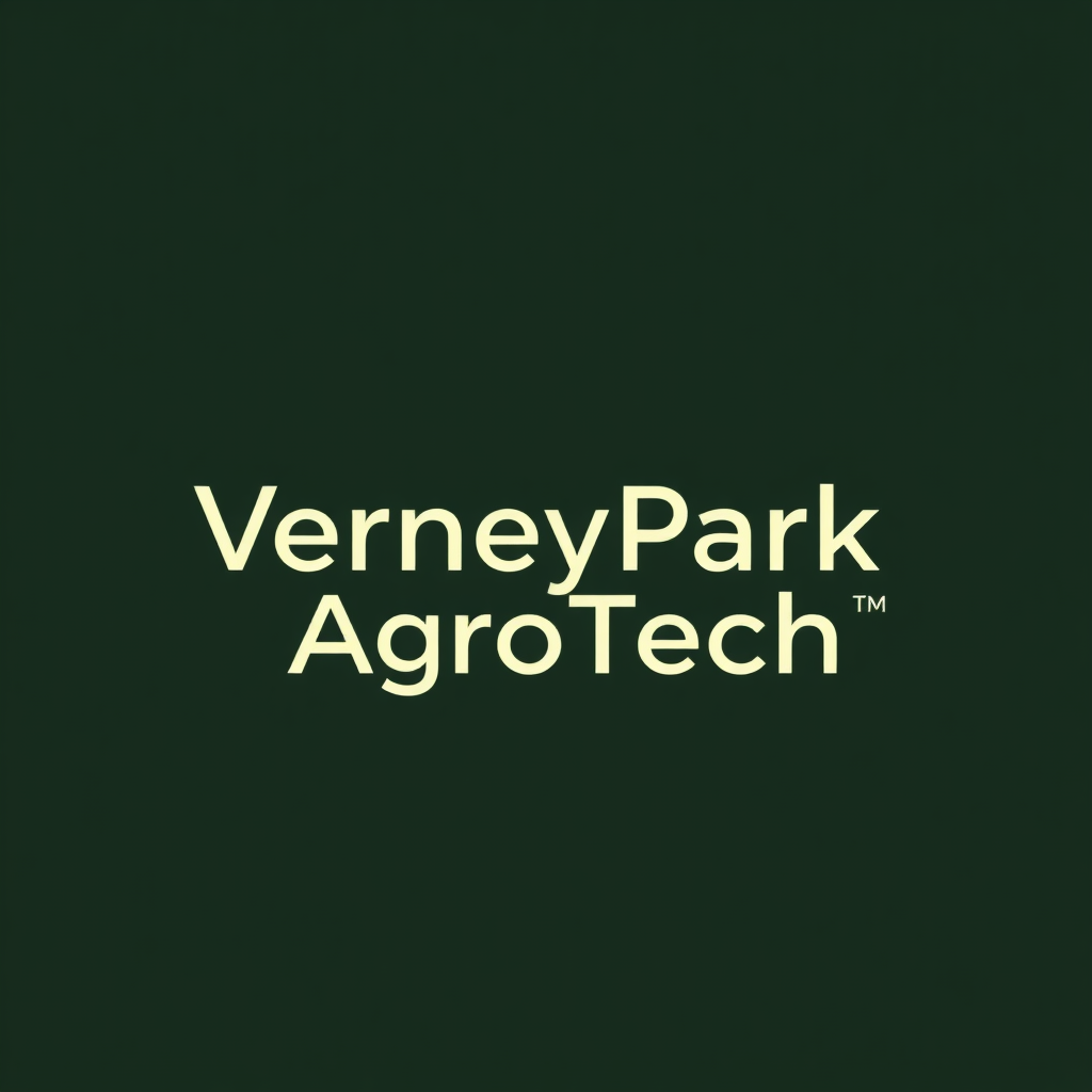 To create a visually striking and memorable logo for "VerneyPark-AgroTech," the design should reflect innovation, sustainability, and the forward-thinking nature of agricultural technology. The logo should evoke a sense of growth, connection with nature, and cutting-edge solutions.

Incorporating natural elements like leaves, crops, or a subtle depiction of the earth can symbolize the agricultural focus, while sleek, modern lines or abstract shapes can highlight the technology aspect. The typography should be clean and contemporary, with "VerneyPark" standing strong and distinguished, while "AgroTech" can be presented in a way that reflects innovation—perhaps with a futuristic font or stylized design.

A color palette inspired by nature, such as earthy greens, blues, or rich browns, can create a connection to the agricultural world, balanced with a hint of metallic or tech-inspired hues to convey modernity and innovation. The overall logo should merge the concepts of tradition and technology, representing VerneyPark-AgroTech’s role in revolutionizing agriculture while staying rooted in the environment.