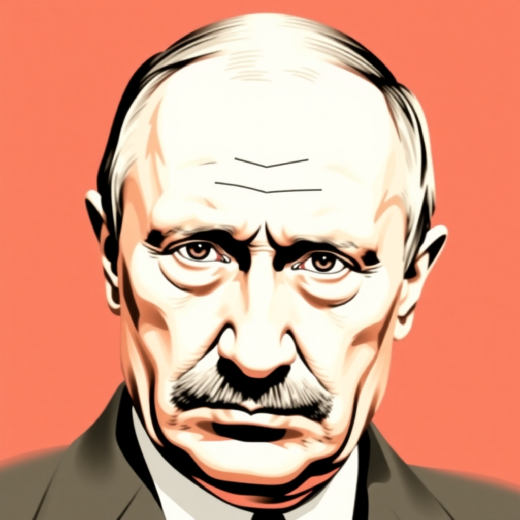 Putin with Hitler's mustache