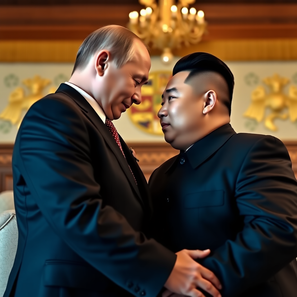 Putin and Kim Jong-un having sex.