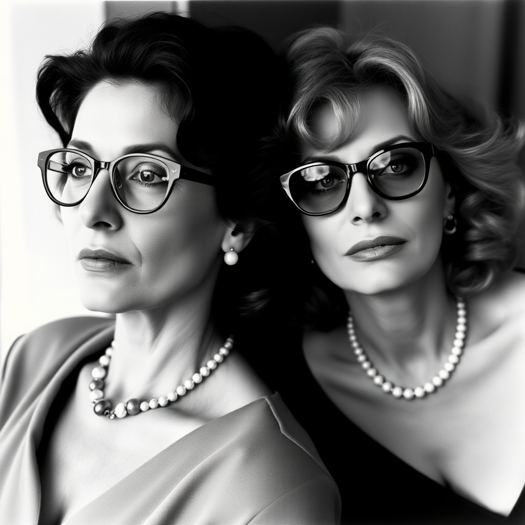 sofia loren, meryl streep, in monochrome