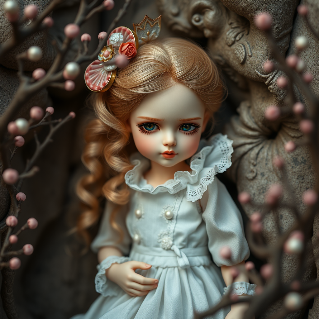 a porcelain doll, artists doll, bjd, high quality photo, intricate environment, ultra-detailed, impressionistic, dynamic composition, artistic photograph, matte texture