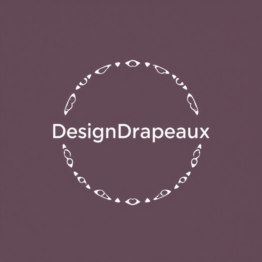 Make a logo for a brand called Design Drapeaux; include the phrase "DesignDrapeaux" in it.