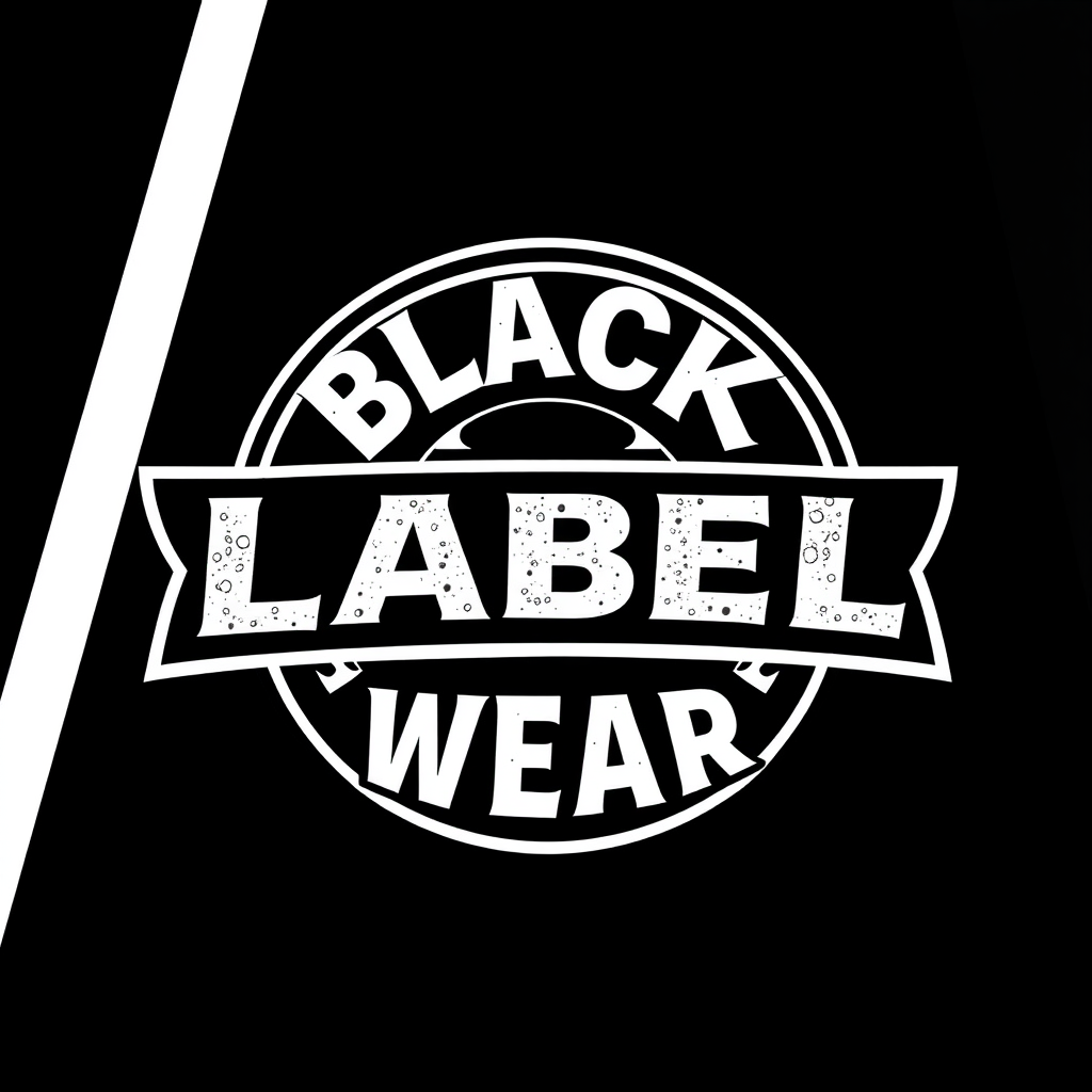 A logo design for a street wear clothing brand 'Black Label Wear'