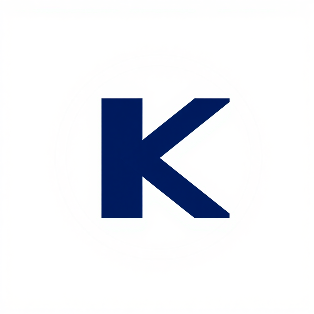 generate a simple vector logo with a "K"