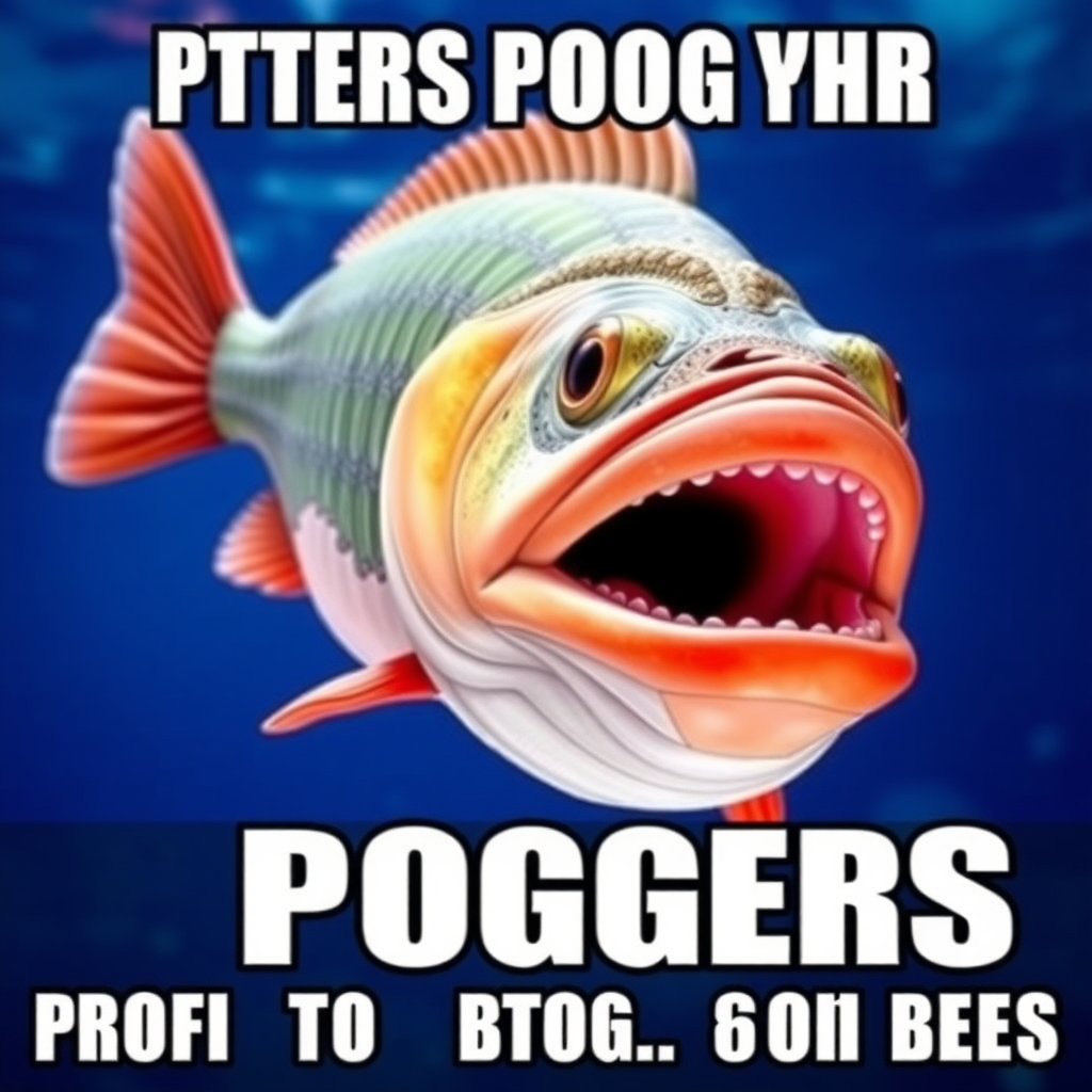 poggers meme with caption pog fish poggers fish