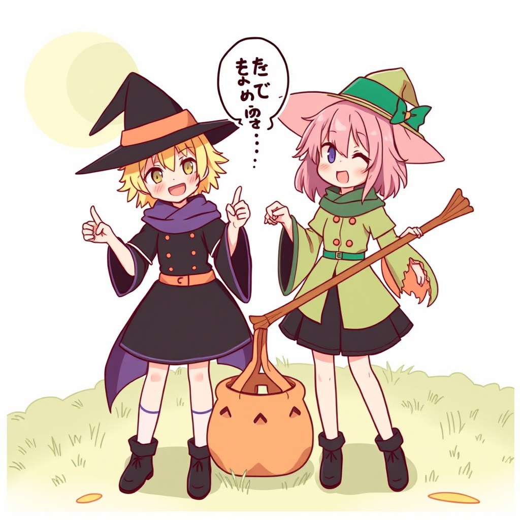 Koume and Kotake say: GOOOOD In witchy language