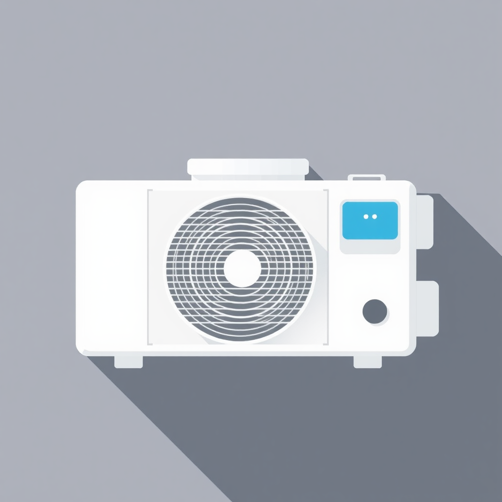 flat icon of air conditioning condenser