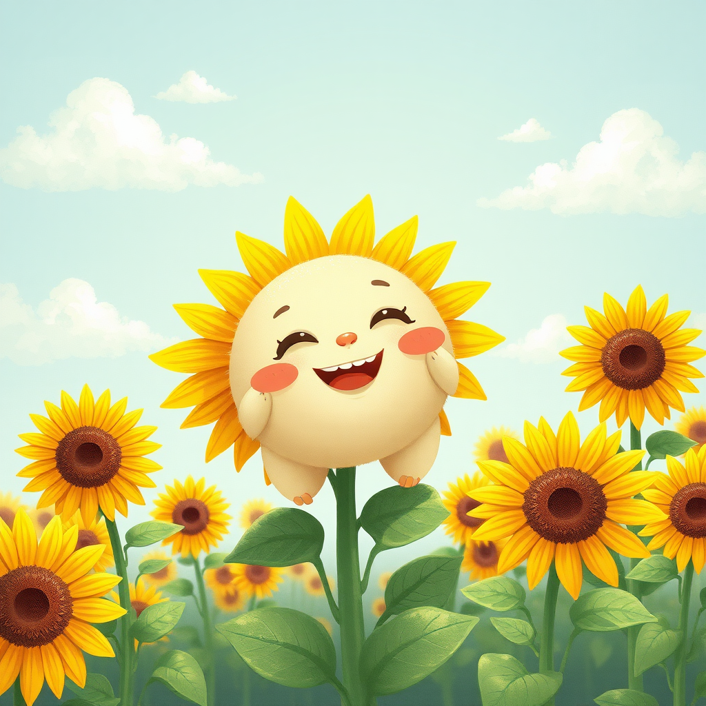 sunflower sun happy hamtaro