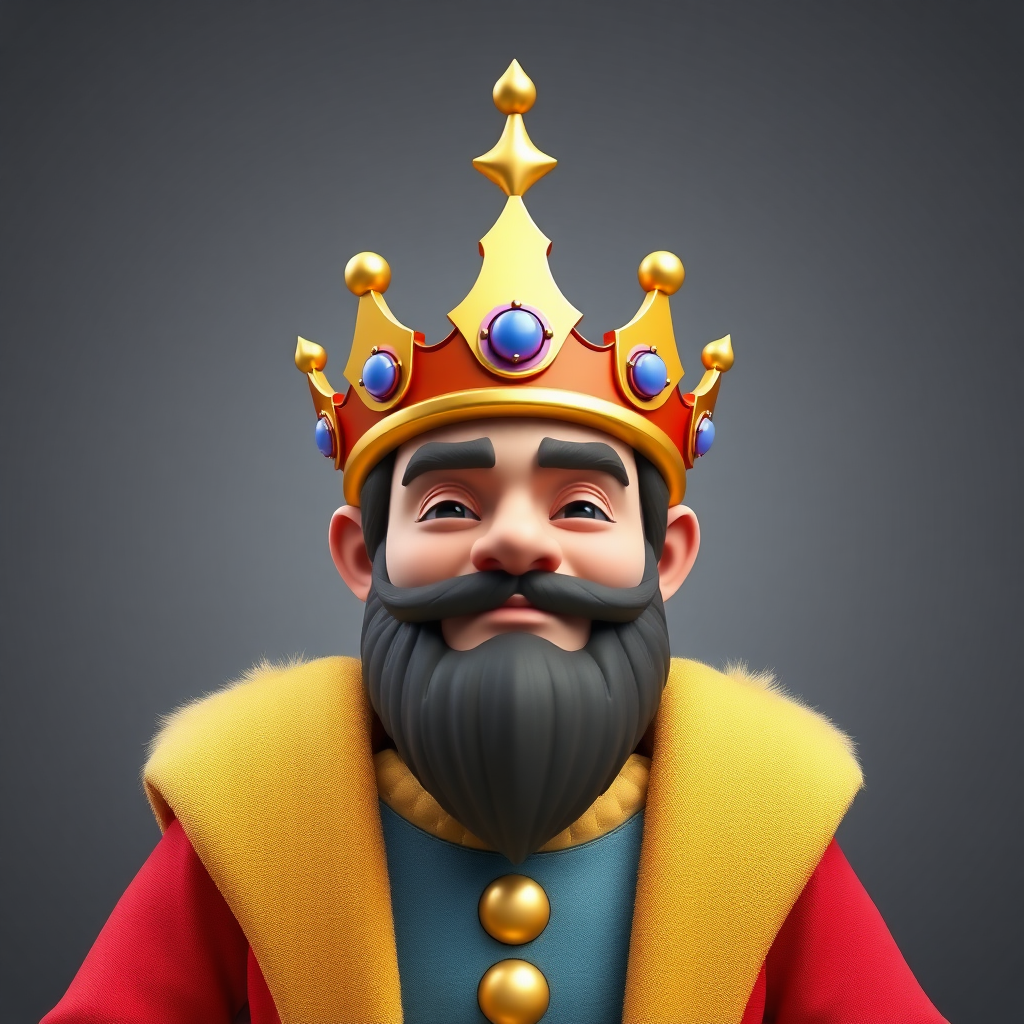 King Without Crown 3d Animation. Vibrant