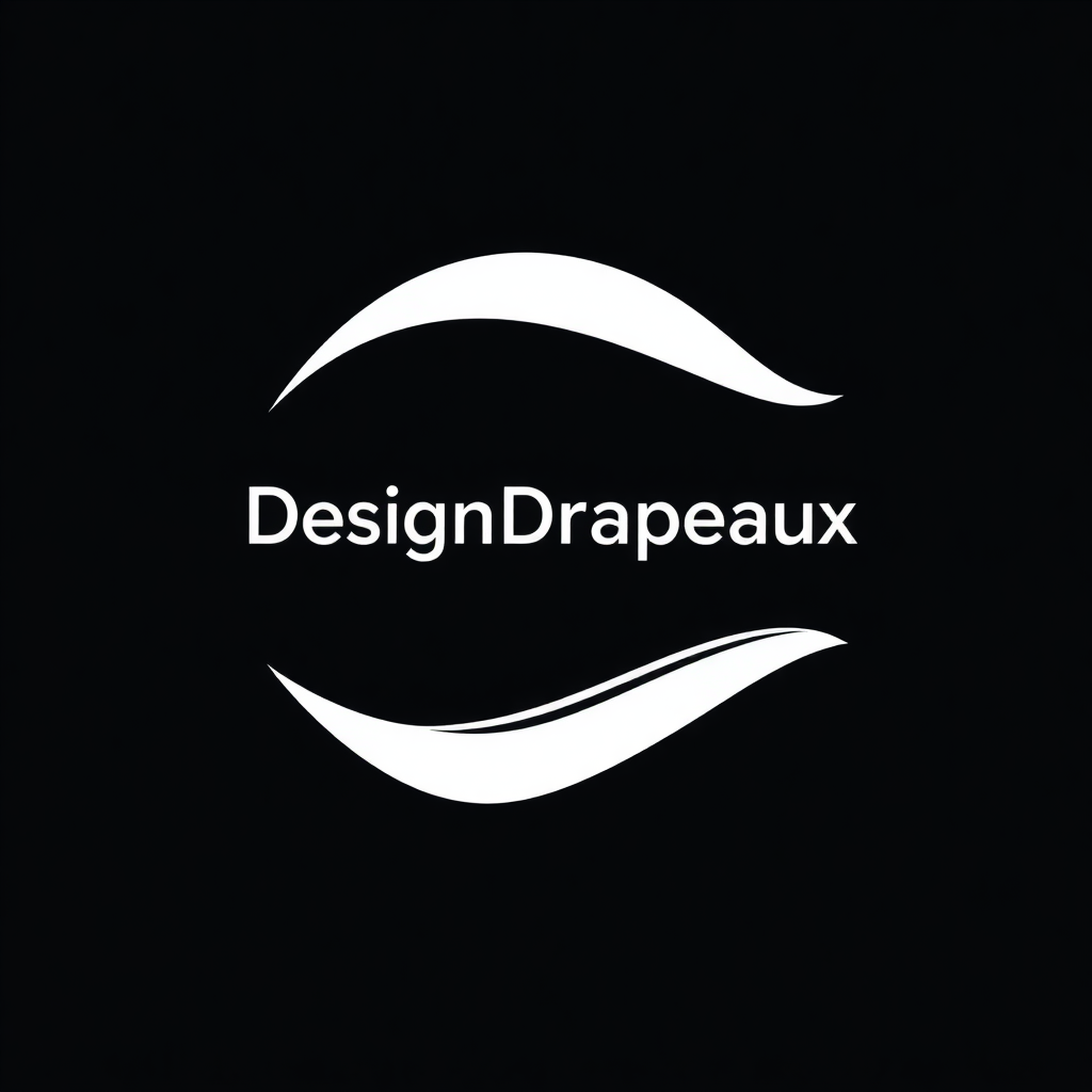 make a logo for a brand that is called design drapeaux, make it have the sentence "DesignDrapeaux" in it