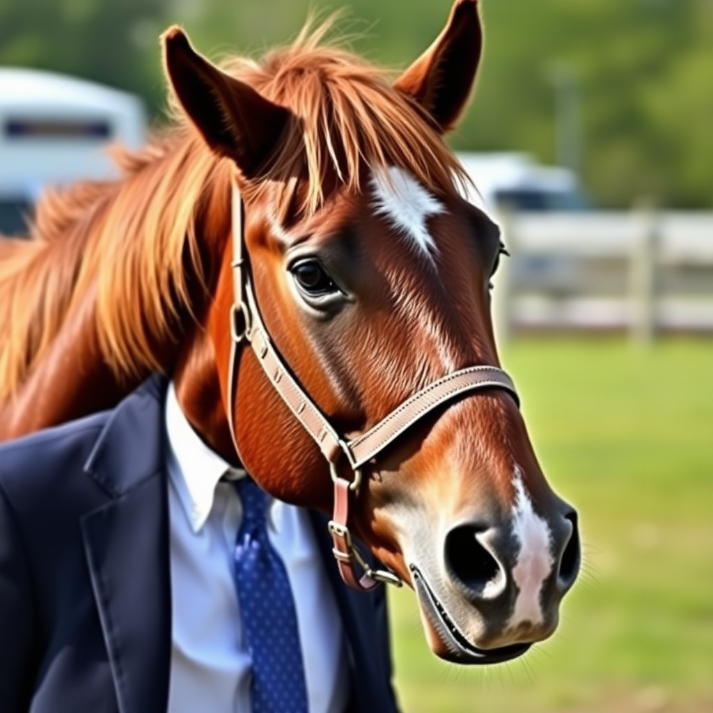 A horse is fucking Joe Biden.