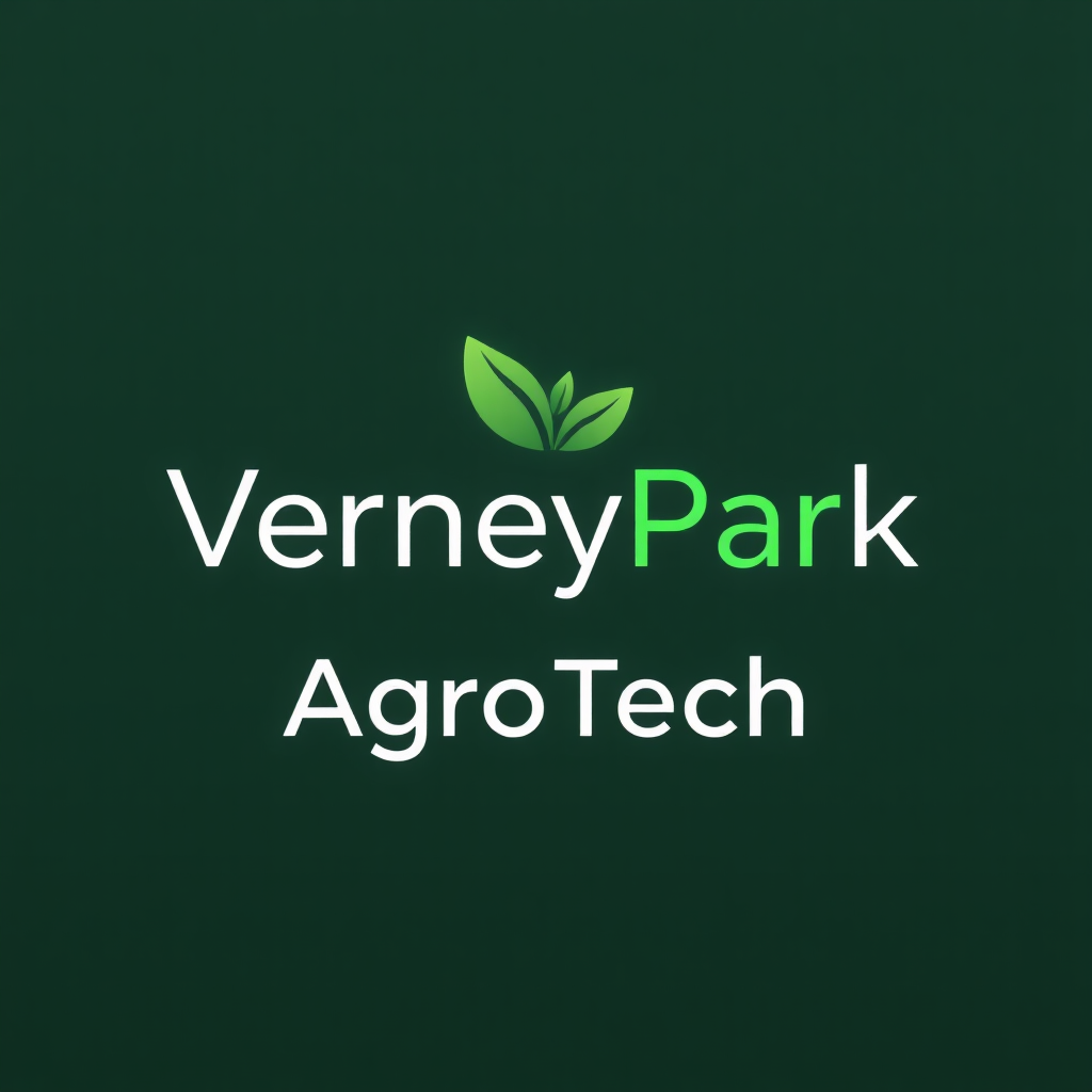 To create a visually striking and memorable logo for "VerneyPark-AgroTech," the design should reflect innovation, sustainability, and the forward-thinking nature of agricultural technology. The logo should evoke a sense of growth, connection with nature, and cutting-edge solutions.

Incorporating natural elements like leaves, crops, or a subtle depiction of the earth can symbolize the agricultural focus, while sleek, modern lines or abstract shapes can highlight the technology aspect. The typography should be clean and contemporary, with "VerneyPark" standing strong and distinguished, while "AgroTech" can be presented in a way that reflects innovation—perhaps with a futuristic font or stylized design.

A color palette inspired by nature, such as earthy greens, blues, or rich browns, can create a connection to the agricultural world, balanced with a hint of metallic or tech-inspired hues to convey modernity and innovation. The overall logo should merge the concepts of tradition and technology, representing VerneyPark-AgroTech’s role in revolutionizing agriculture while staying rooted in the environment.