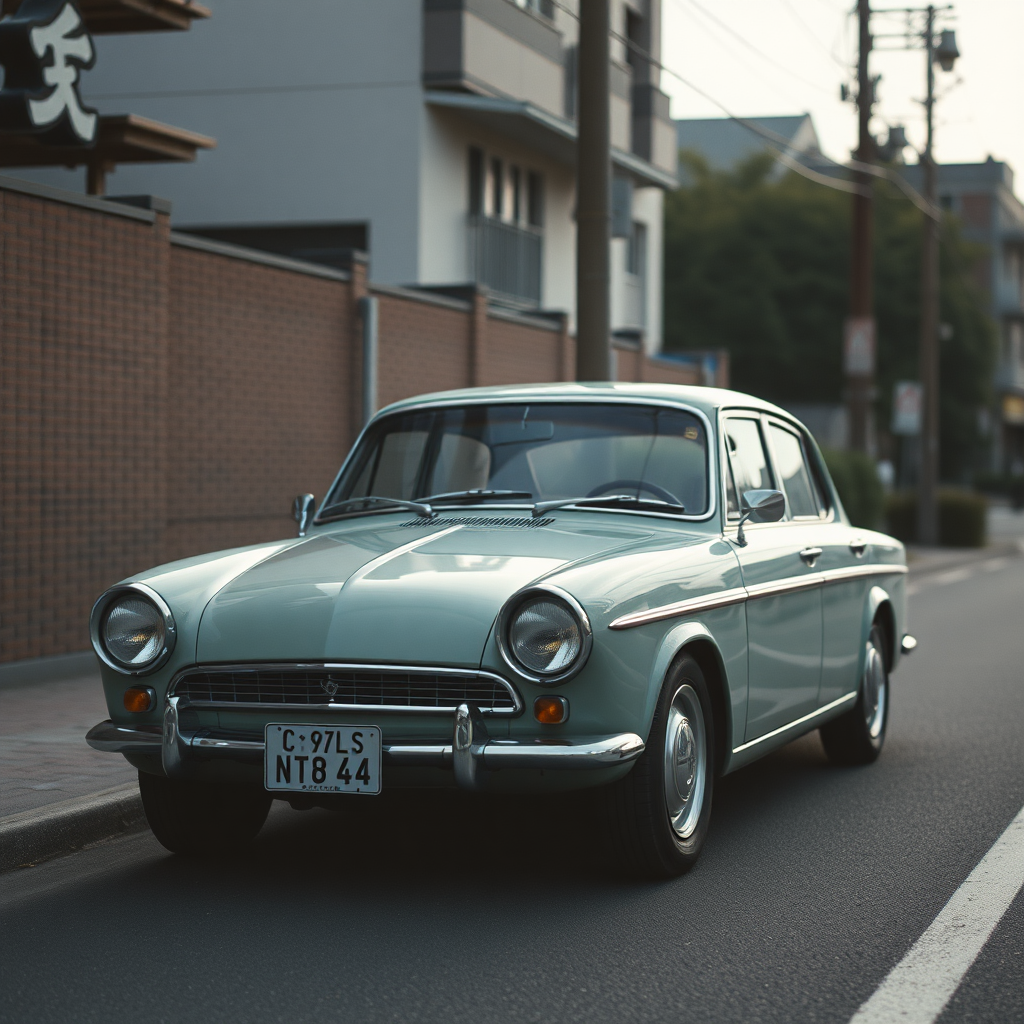 the car is parked on the side of the road, inspired by Taiyō Matsumoto, tumblr, restomod, nd4, c4