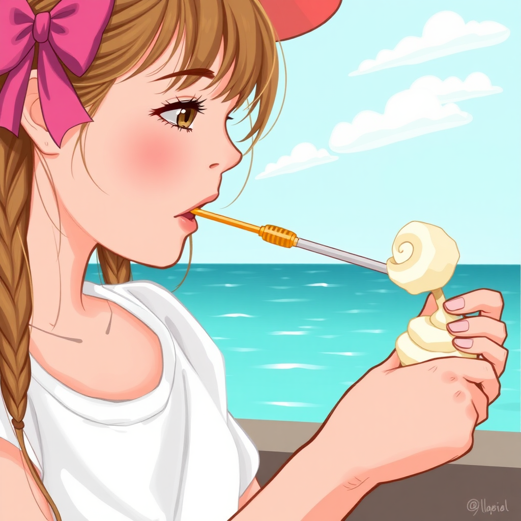 page 3 girl eating ice cream