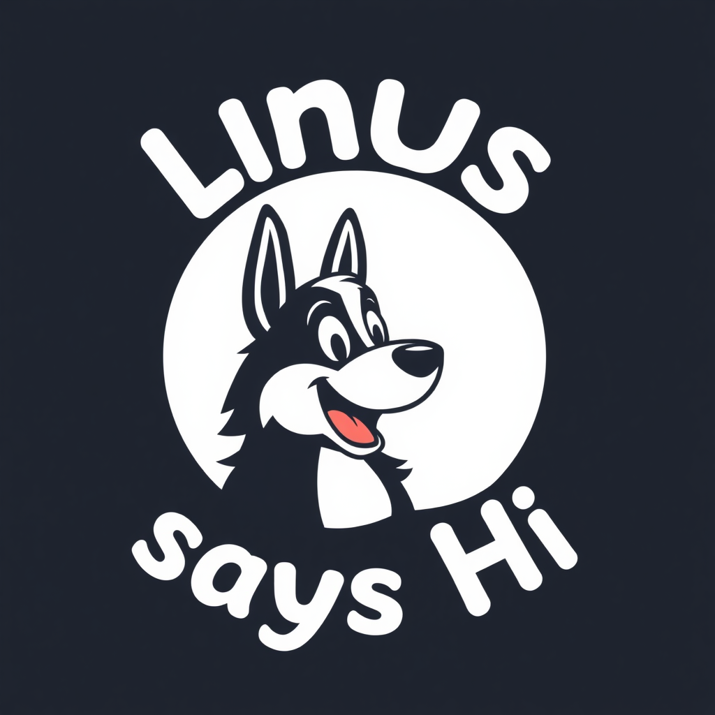 a logo saying "Linus says Hi"