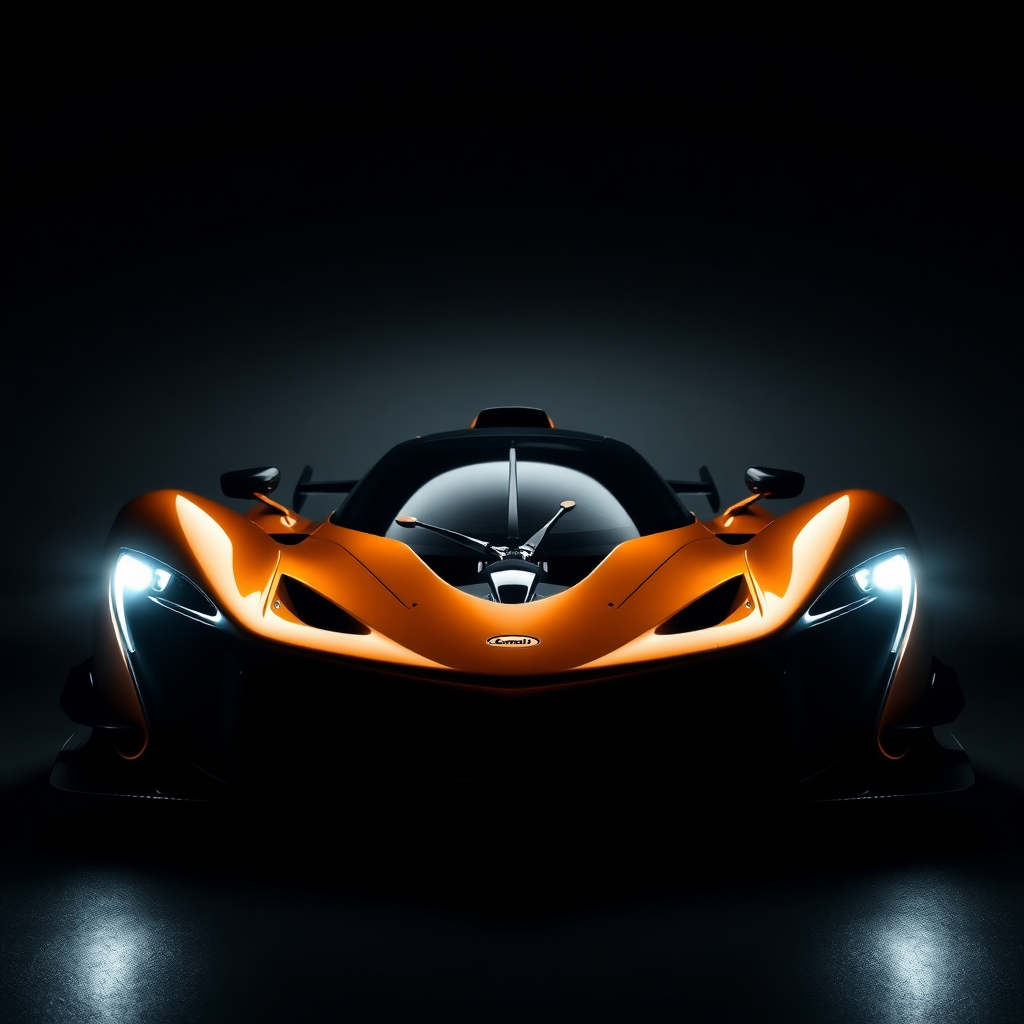 f1 mclaren car photoshoot in dark