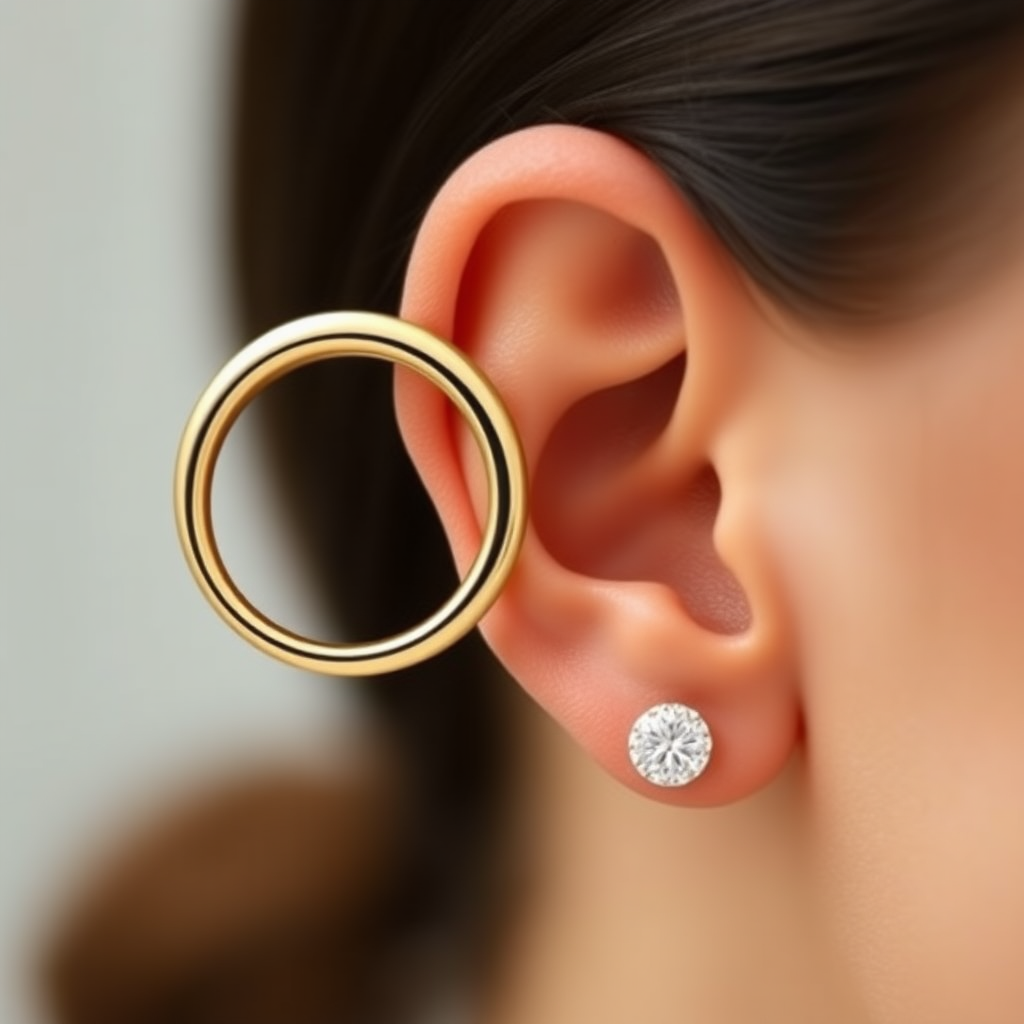 minimalist sculptive ear cuff jewellery design