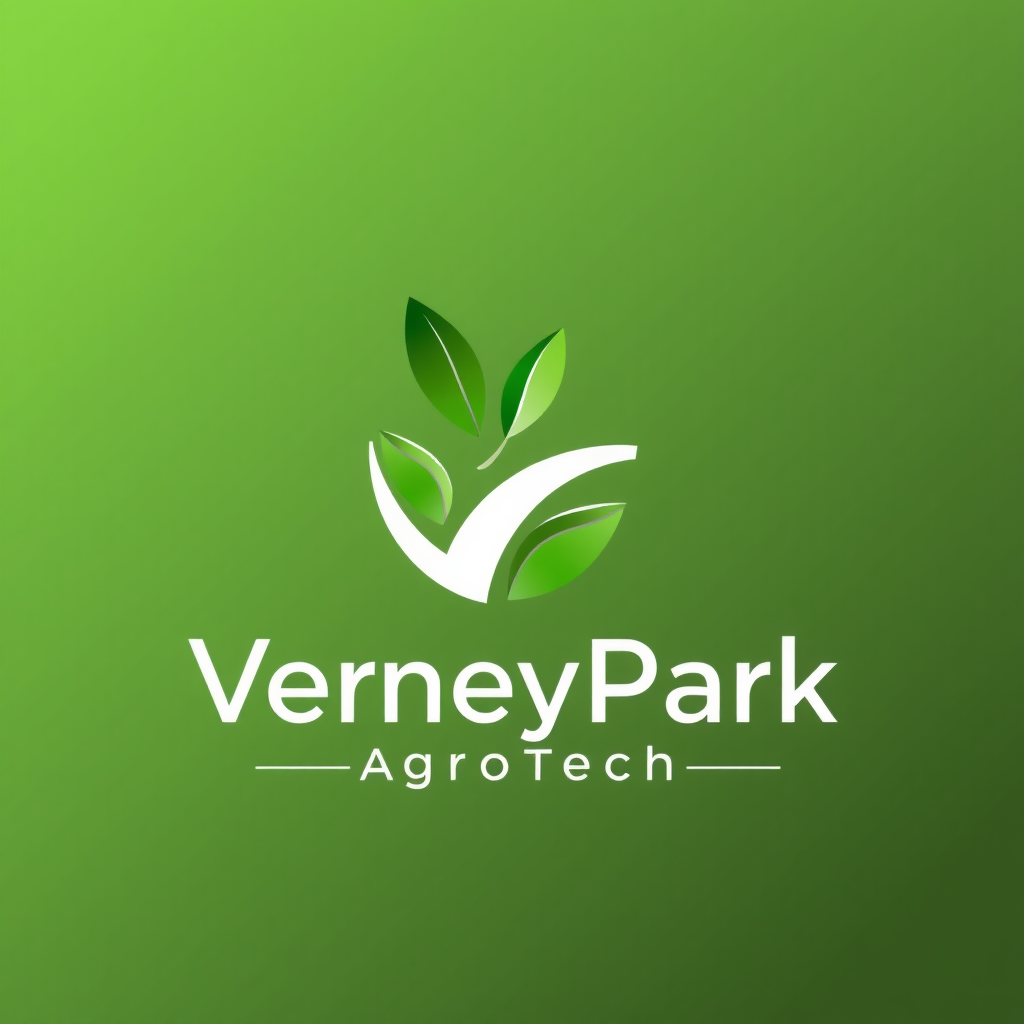 To create a visually striking and memorable logo for "VerneyPark-AgroTech," the design should reflect innovation, sustainability, and the forward-thinking nature of agricultural technology. The logo should evoke a sense of growth, connection with nature, and cutting-edge solutions.

Incorporating natural elements like leaves, crops, or a subtle depiction of the earth can symbolize the agricultural focus, while sleek, modern lines or abstract shapes can highlight the technology aspect. The typography should be clean and contemporary, with "VerneyPark" standing strong and distinguished, while "AgroTech" can be presented in a way that reflects innovation—perhaps with a futuristic font or stylized design.

A color palette inspired by nature, such as earthy greens, blues, or rich browns, can create a connection to the agricultural world, balanced with a hint of metallic or tech-inspired hues to convey modernity and innovation. The overall logo should merge the concepts of tradition and technology, representing VerneyPark-AgroTech’s role in revolutionizing agriculture while staying rooted in the environment.