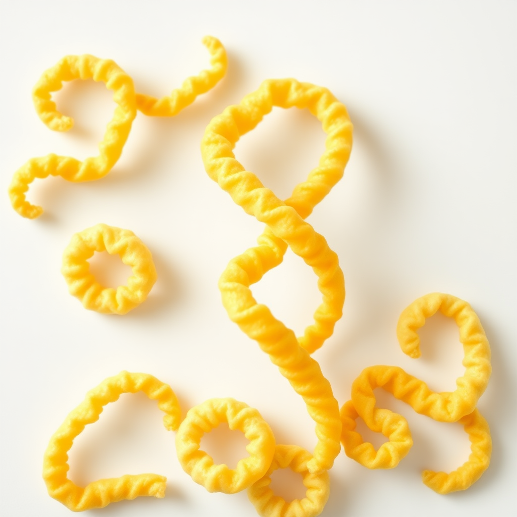 A solid masti lays packet with yellow color makes the chips like two curls in one like a DNA and enhances on the curly chips.