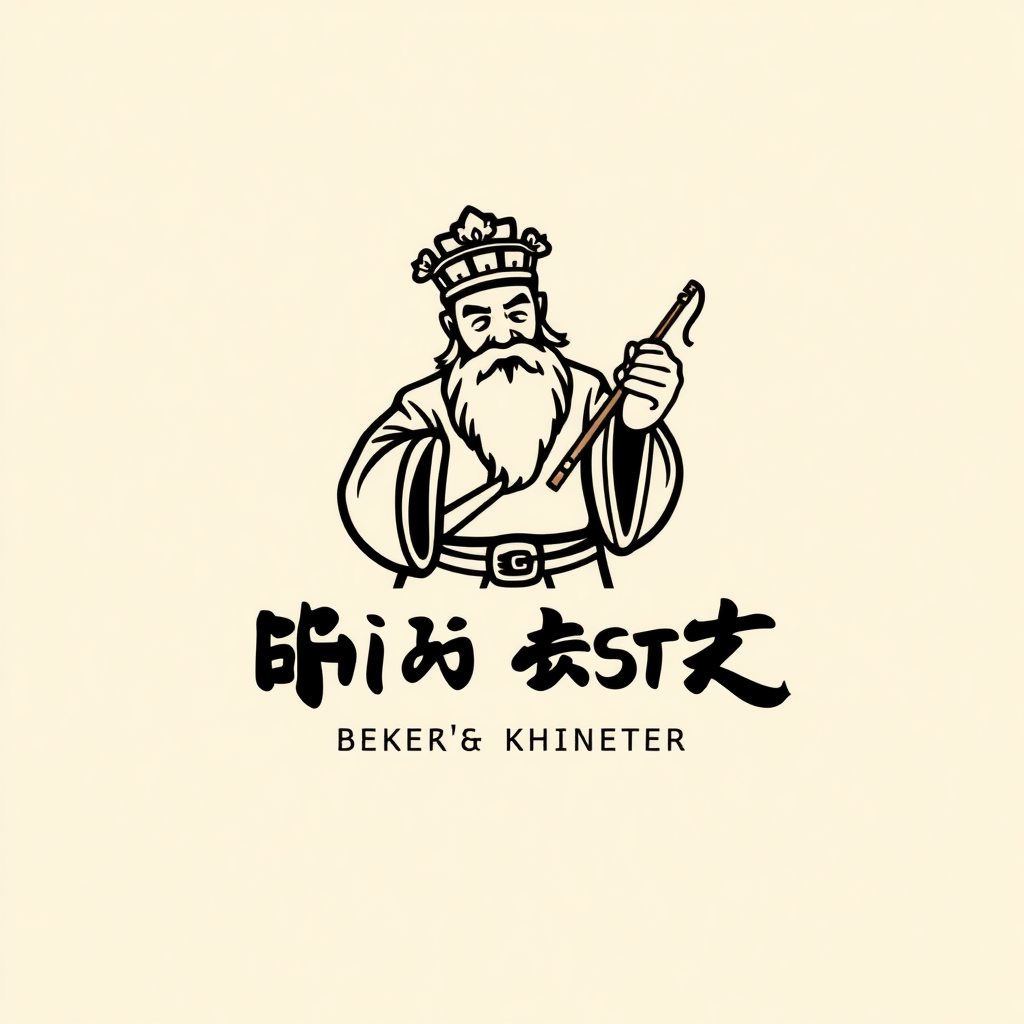 Draw the logo for a Chinese old master fast food restaurant.