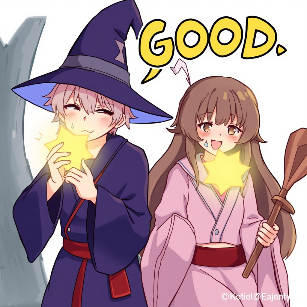 Koume and Kotake say: GOOOD In the language of witch