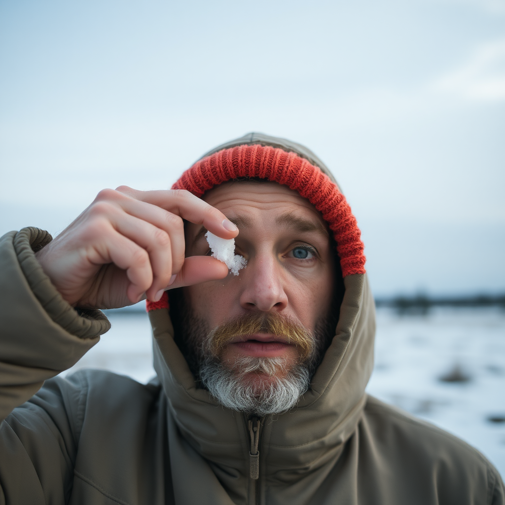 person putting salt on his eye