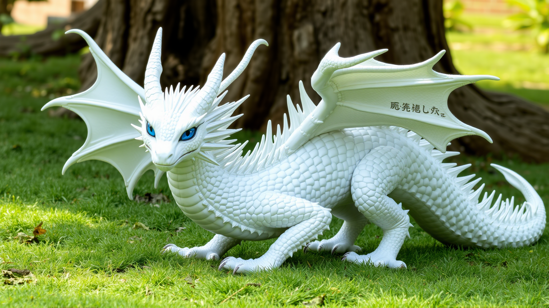 photo, blue-eyes white dragon, full body